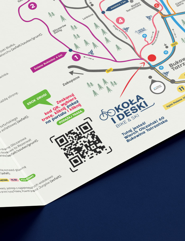 Kody QR i aplikacja Traseo dla Koła i Deski